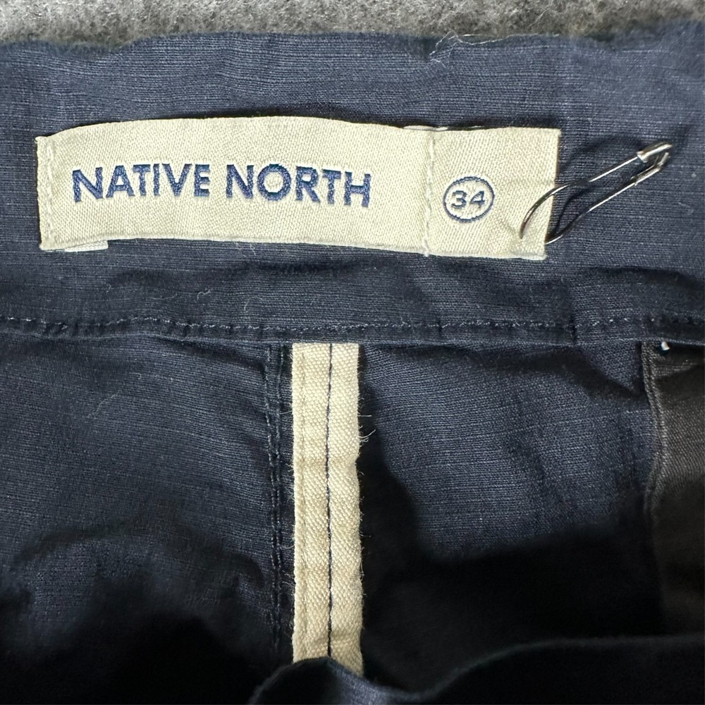 Native North Men's Toro Climbing Pants Size 34 Belted Navy Blue Ripstop - Picture 4 of 6